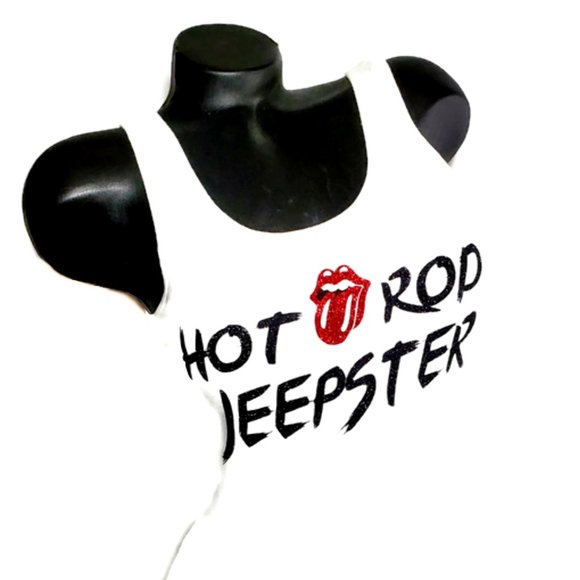 Hot Rod Jeepster on a White Fitted Tank. - Picture 4 of 4